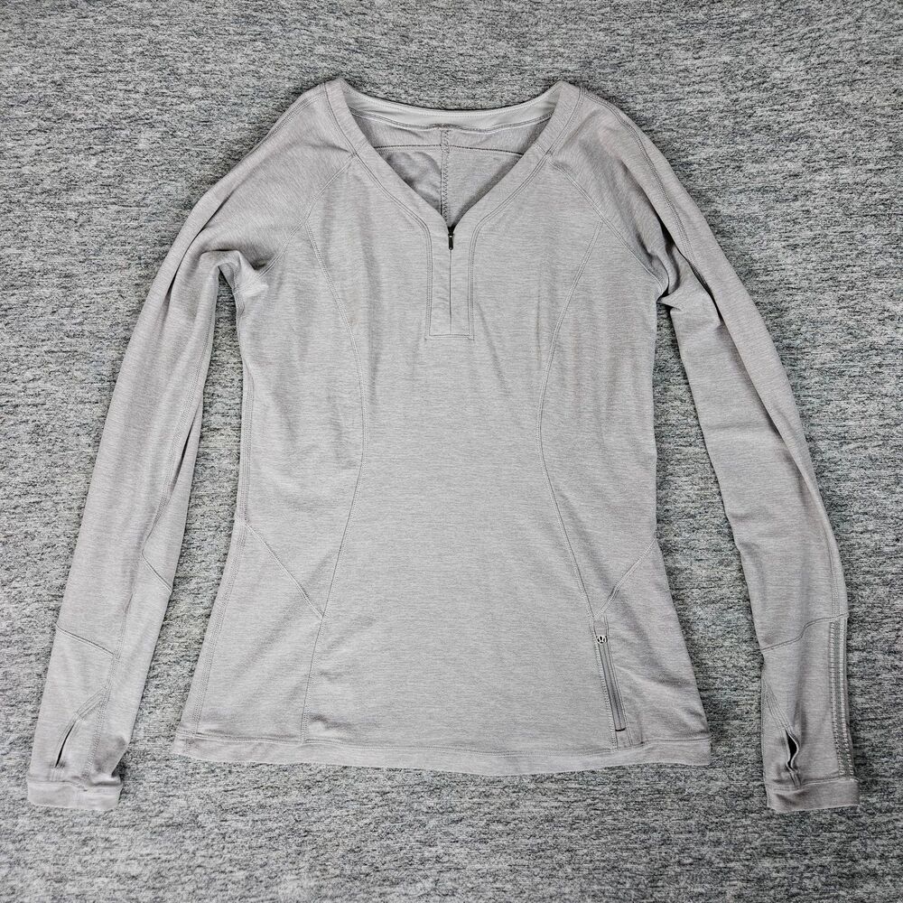 Lululemon Love Some Run Long Sleeve Women's Gray Athletic Reflective Size 10